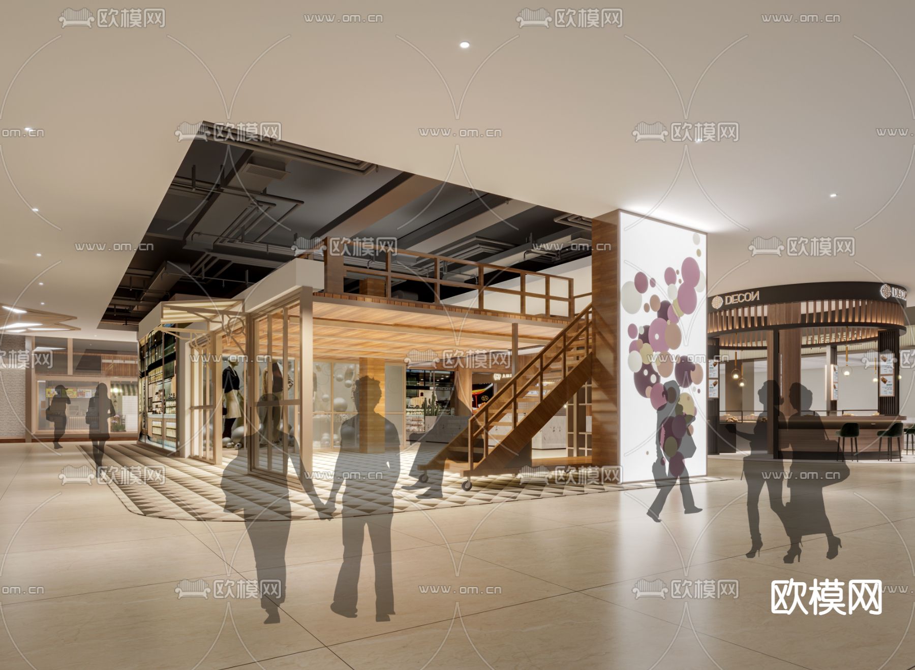 现代商场3d模型下载