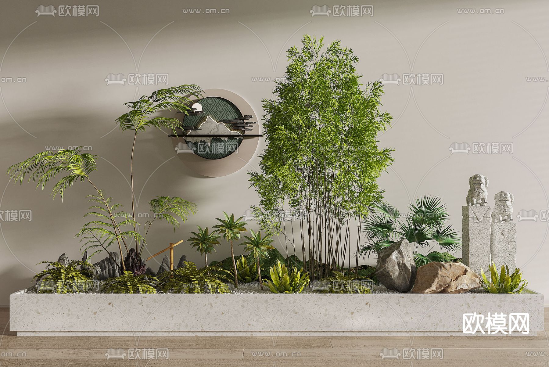 植物堆 绿植景观3d模型下载