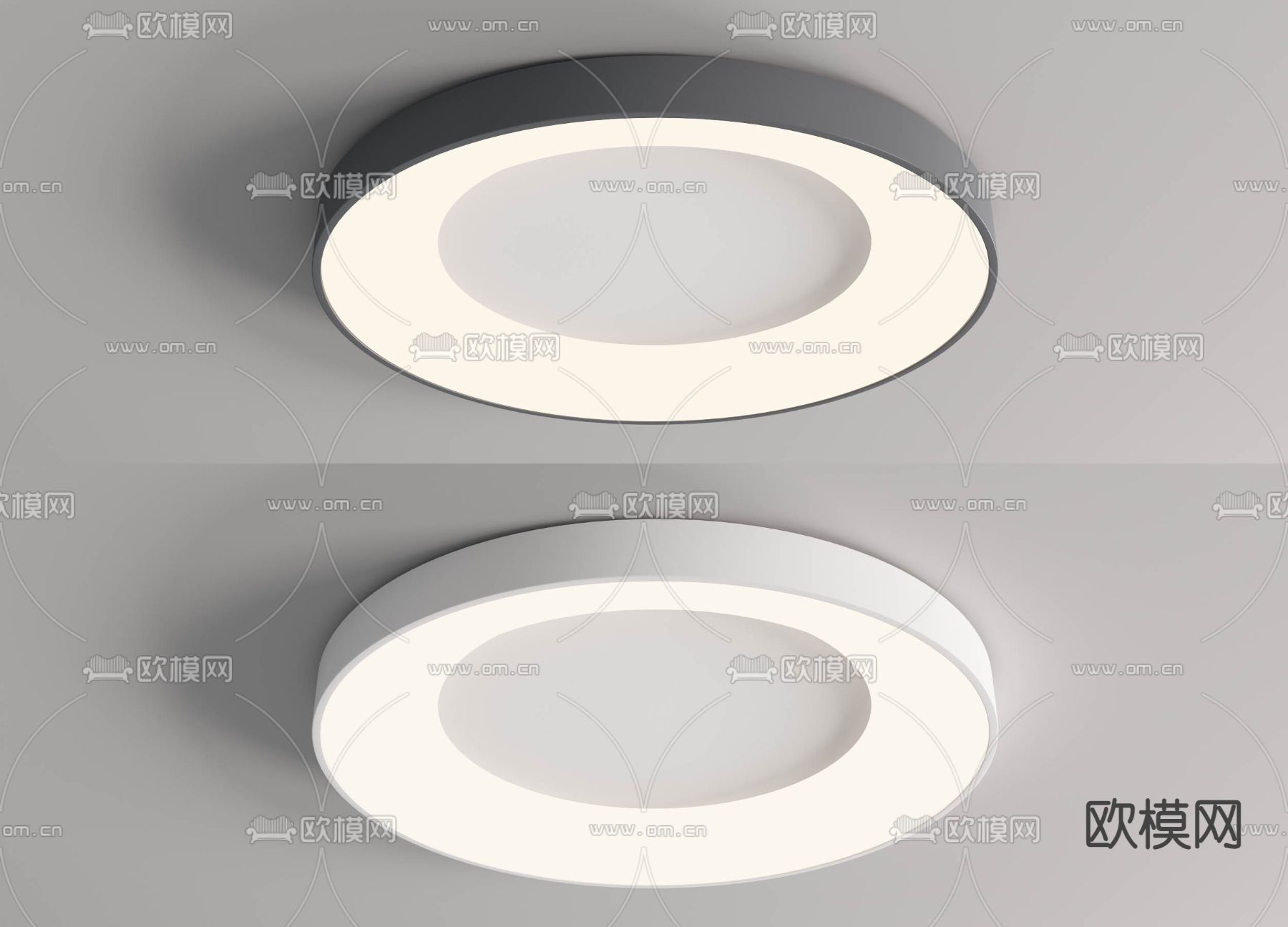 吸顶灯su模型下载（渲染图1）