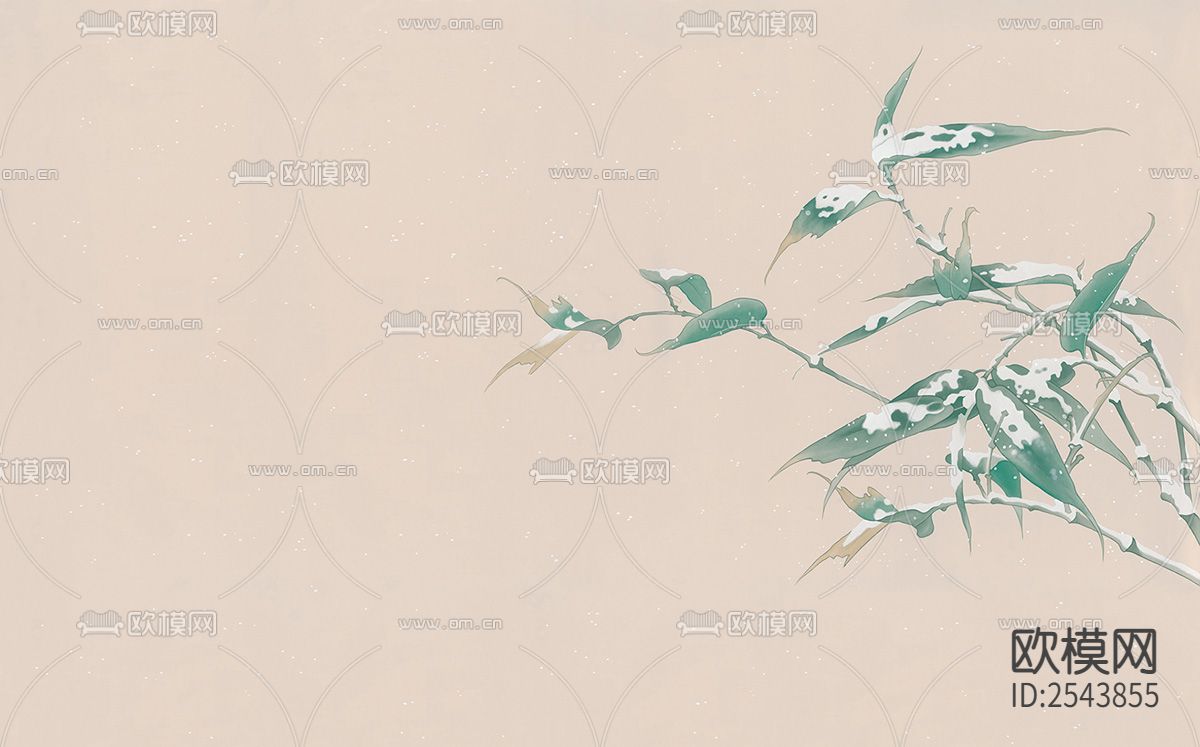 雪竹墙纸下载（渲染图3）