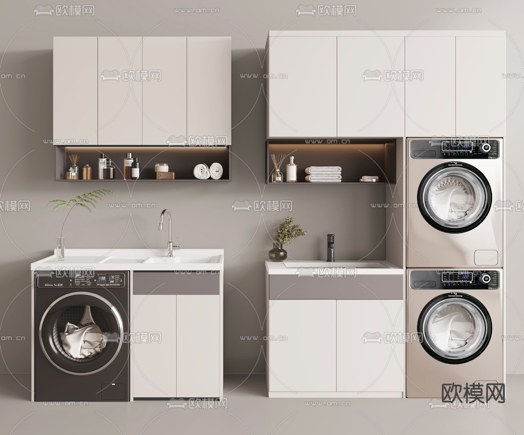 洗衣机柜 浴室柜3d模型下载