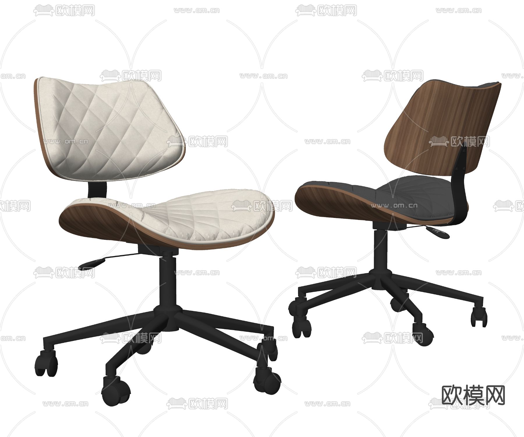 办公椅 职员椅su模型