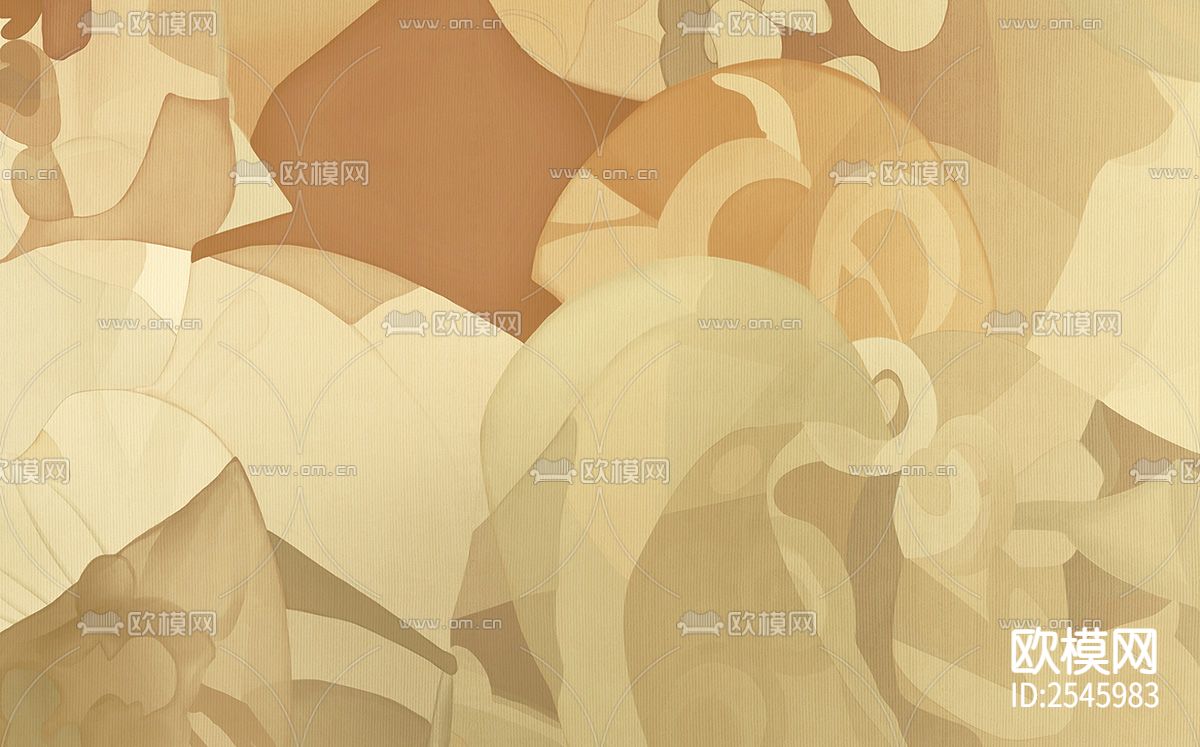 简约壁画下载（渲染图6）