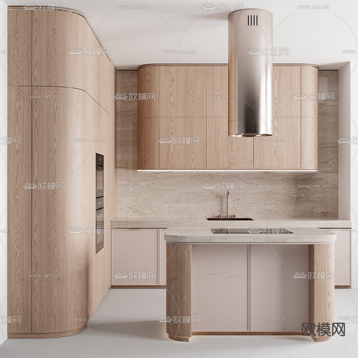 橱柜 中岛台3d模型下载（渲染图1）