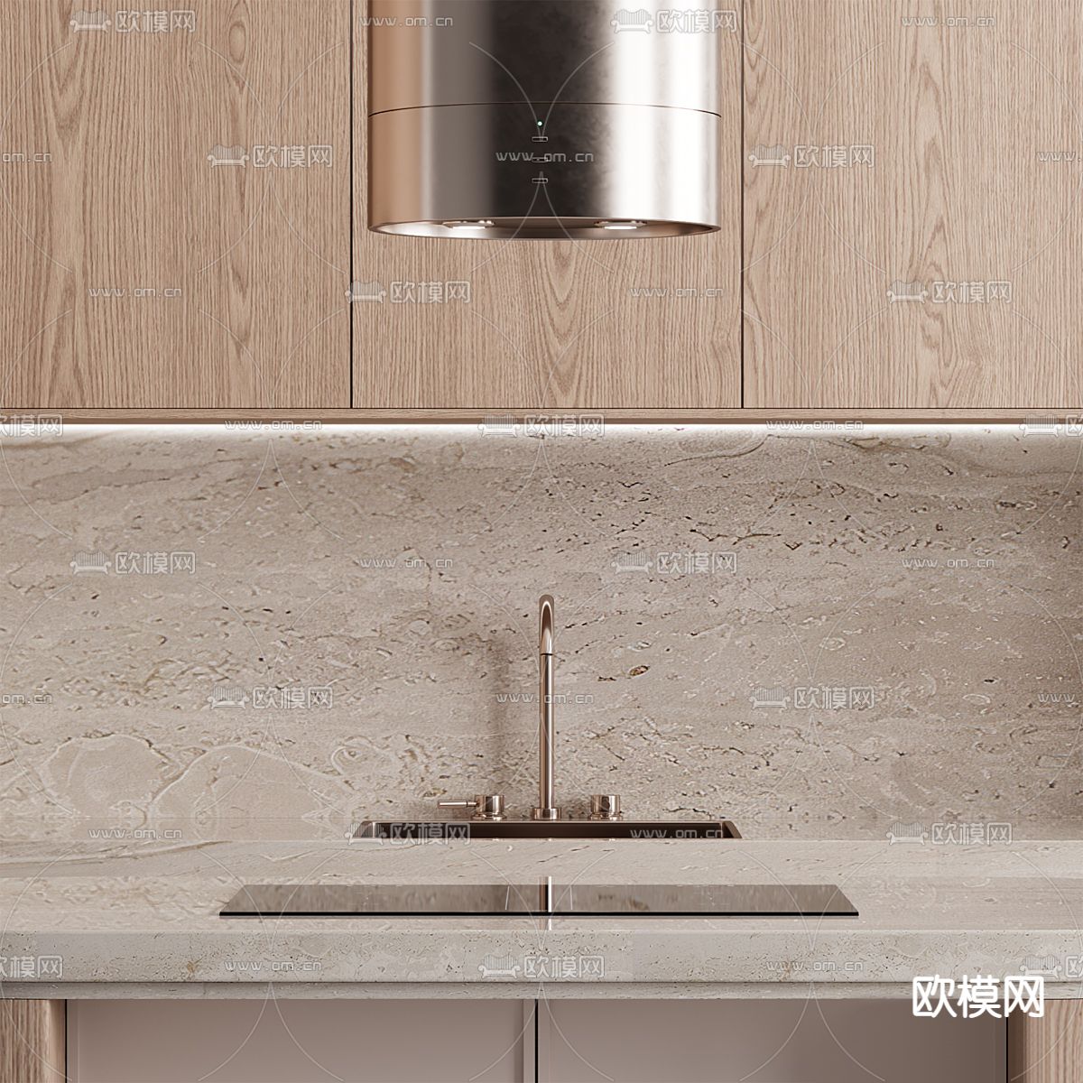 橱柜 中岛台3d模型下载（渲染图3）