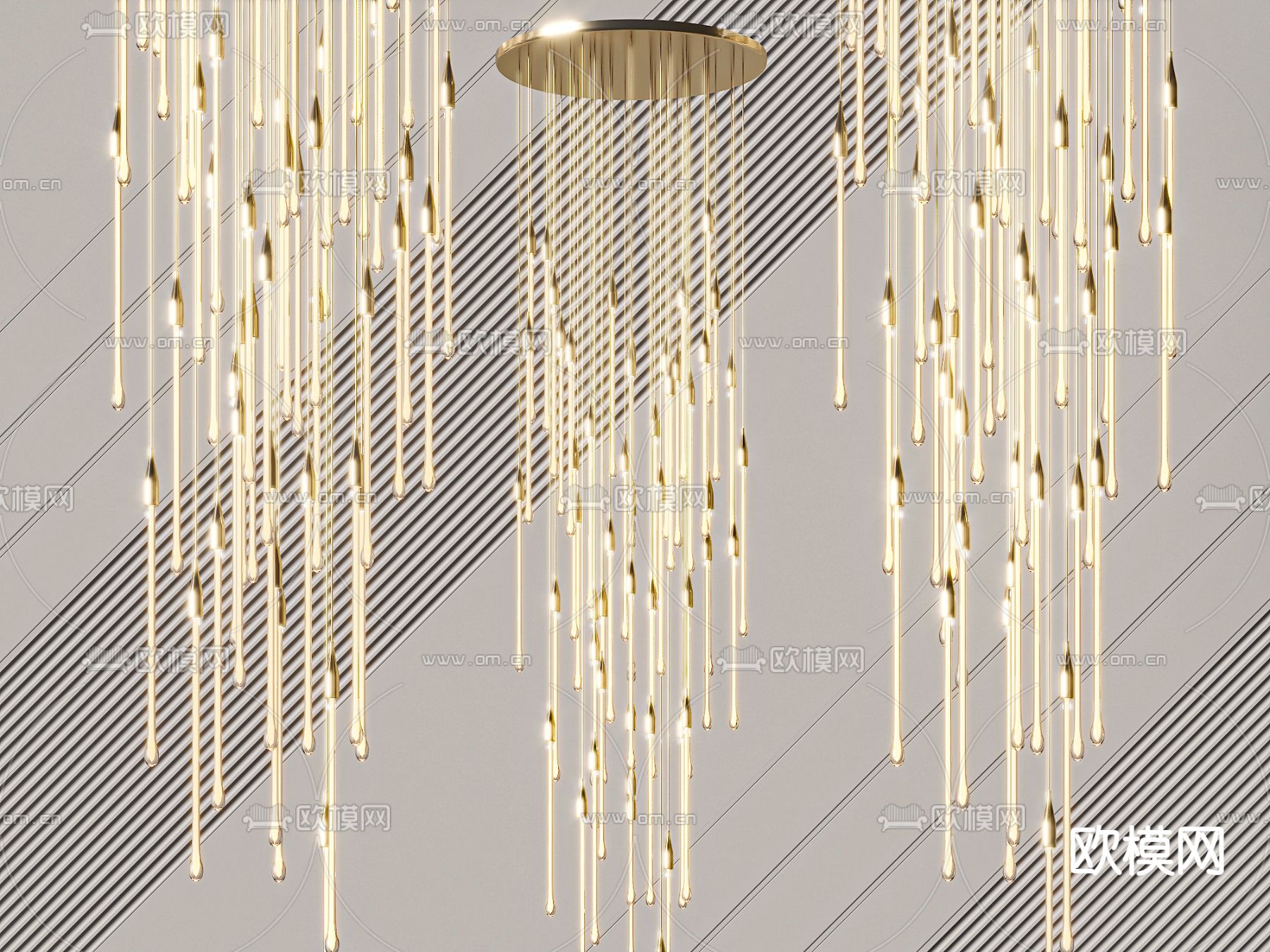 水晶吊灯 大堂吊灯3d模型下载