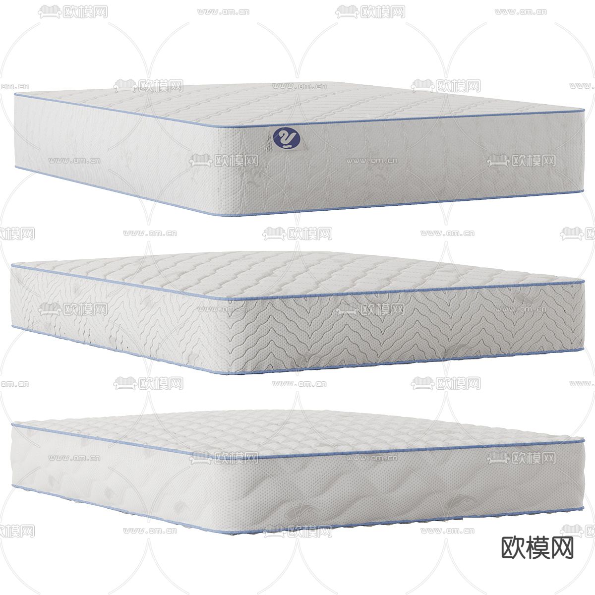 床垫 席梦思3d模型下载（渲染图1）