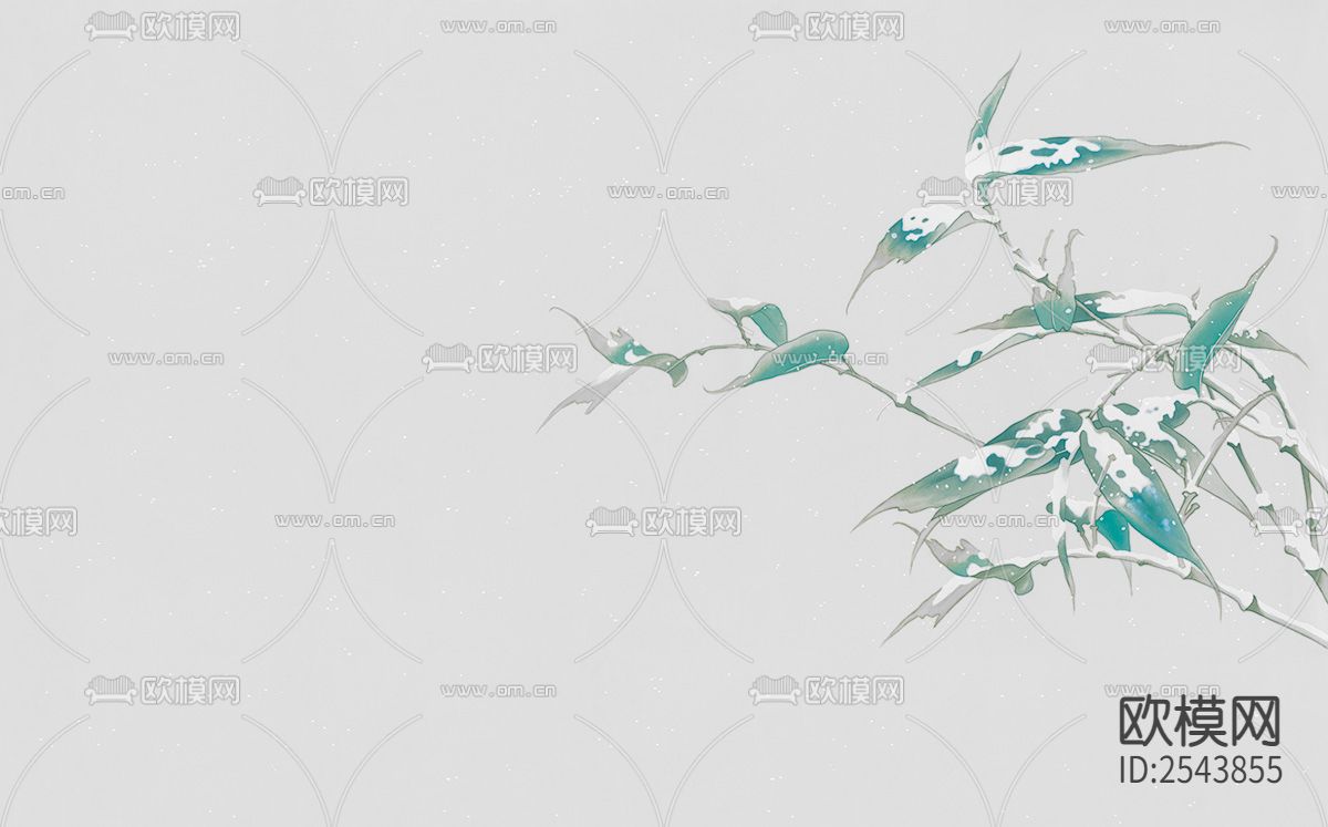 雪竹墙纸下载（渲染图6）