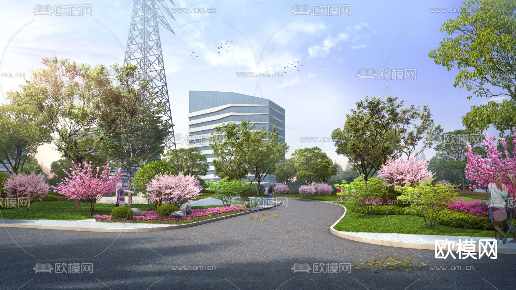 道路绿化 灌木psd