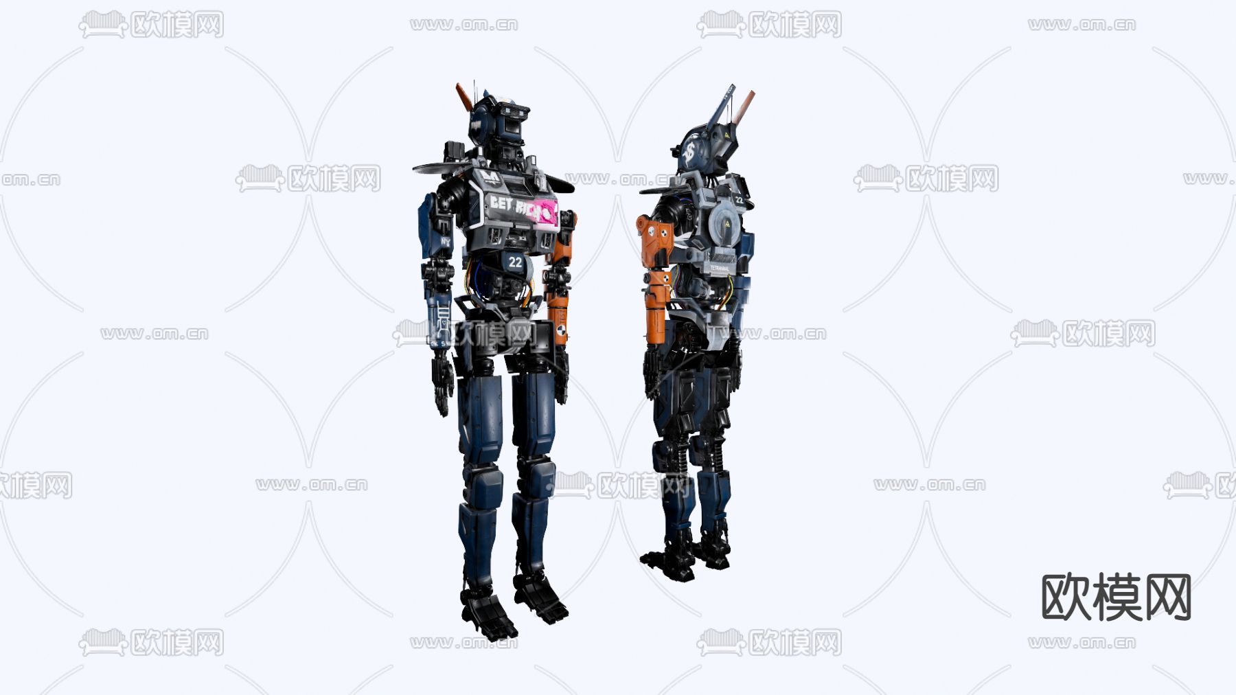 智能机器人su模型下载（渲染图1）