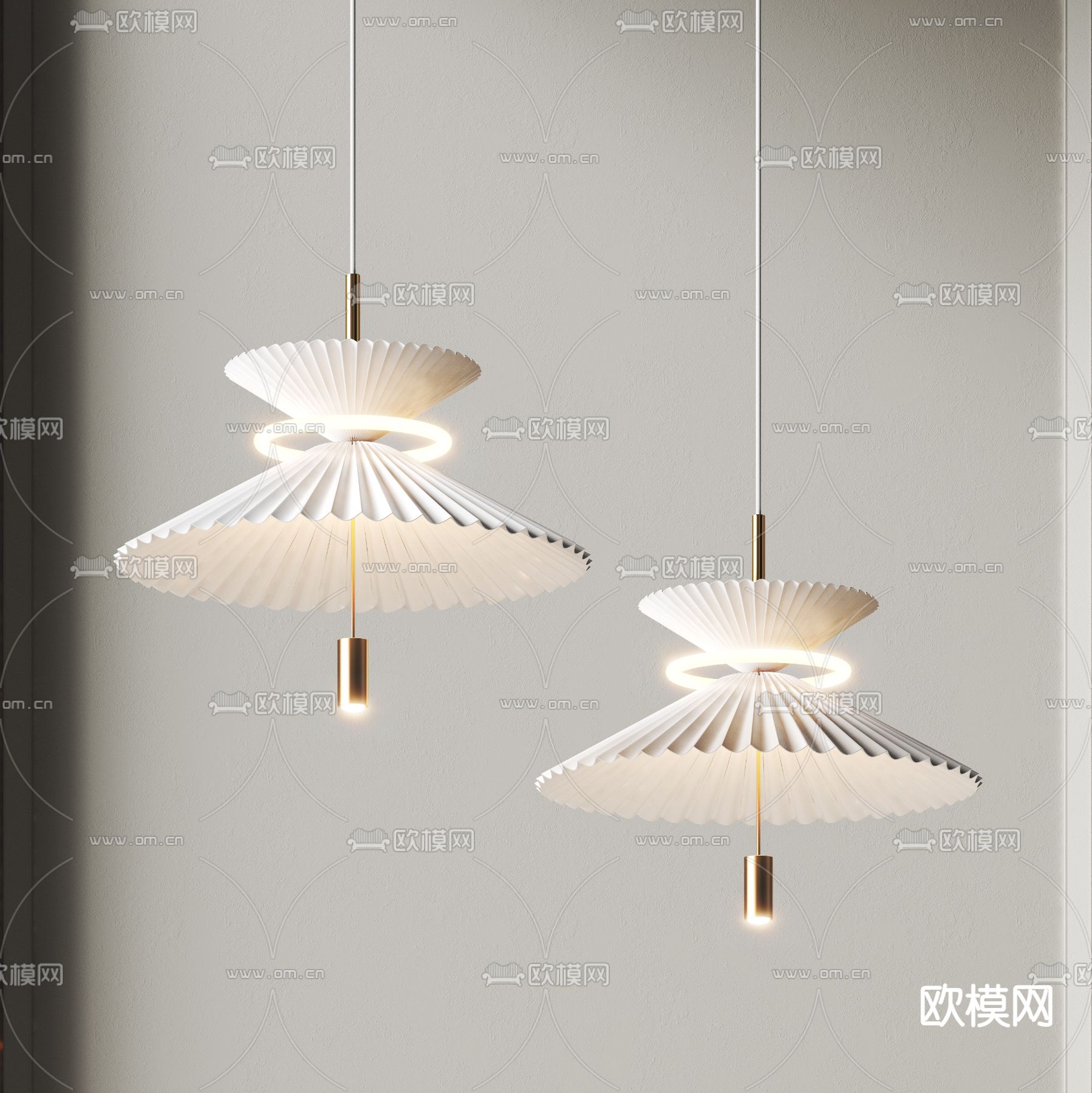 艺术吊灯伞吊灯3d模型下载