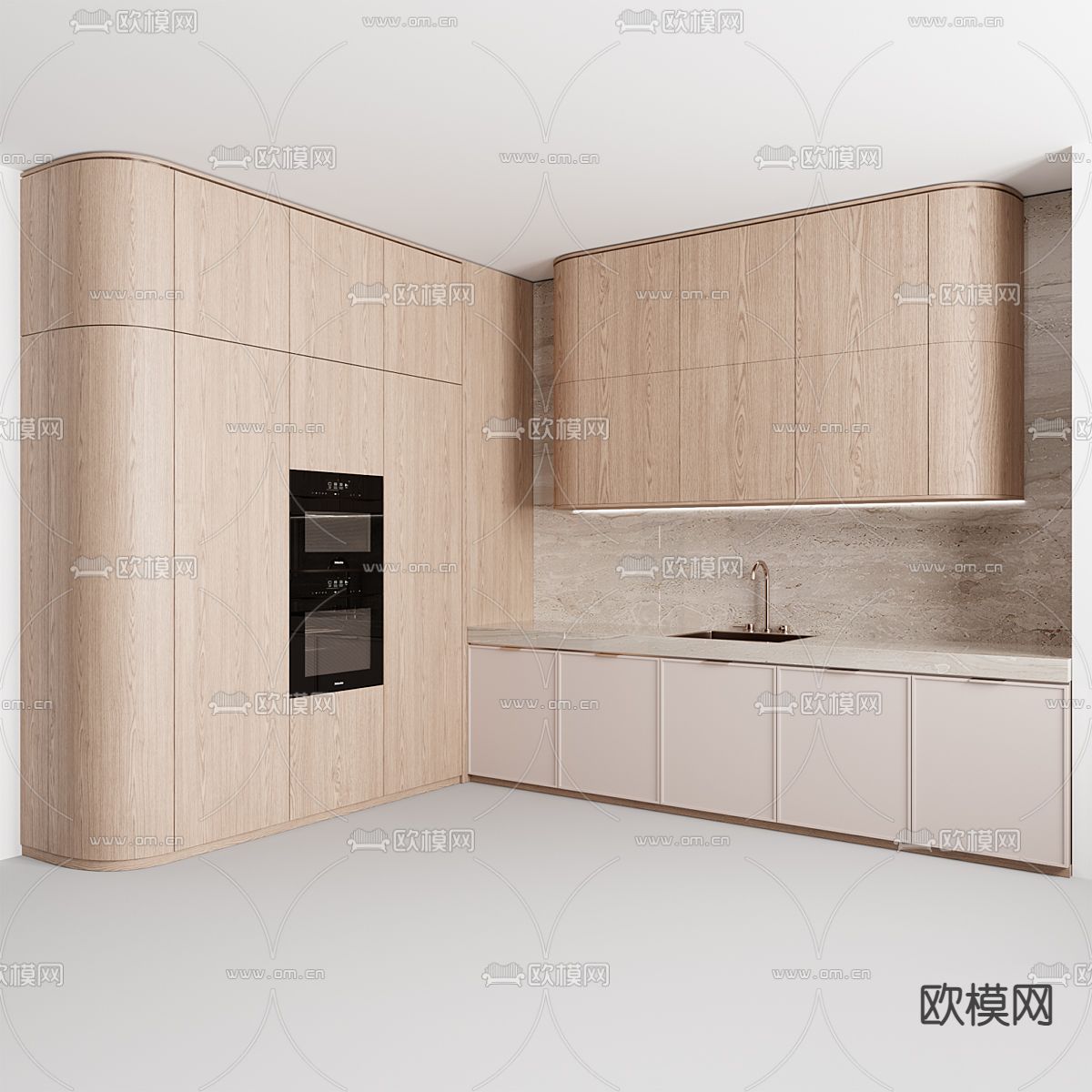 橱柜 中岛台3d模型下载（渲染图2）