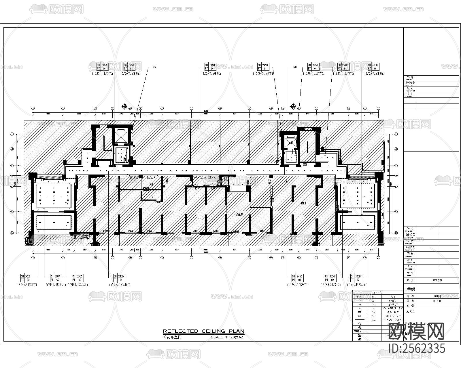 住宅小区平层cad施工图下载（渲染图3）