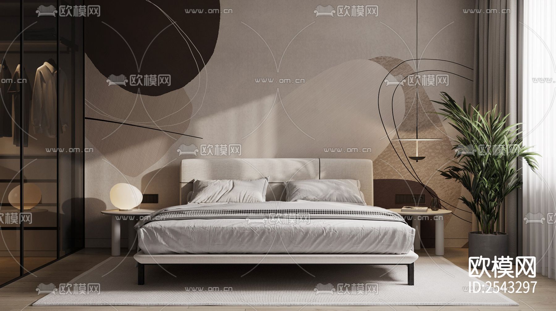 几何墙纸下载（渲染图1）