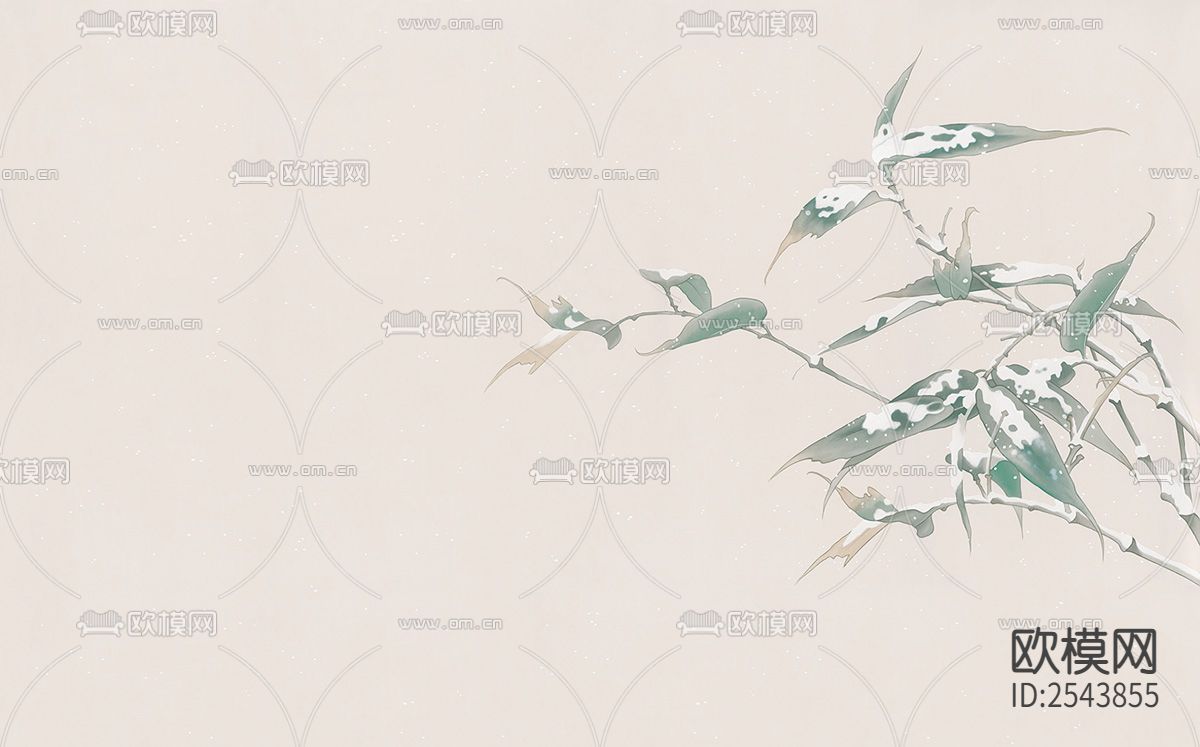 雪竹墙纸下载（渲染图4）