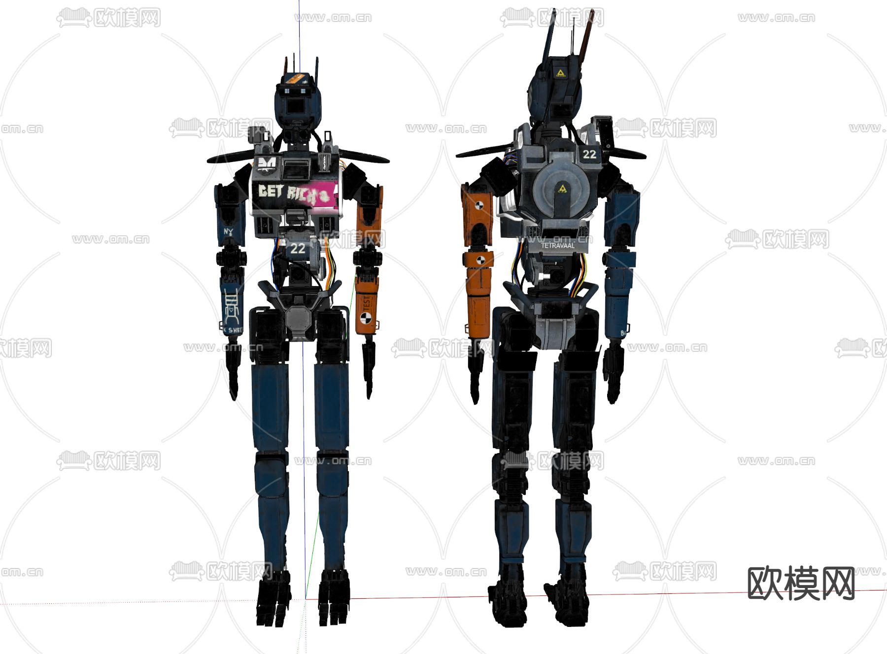 智能机器人su模型下载（渲染图4）
