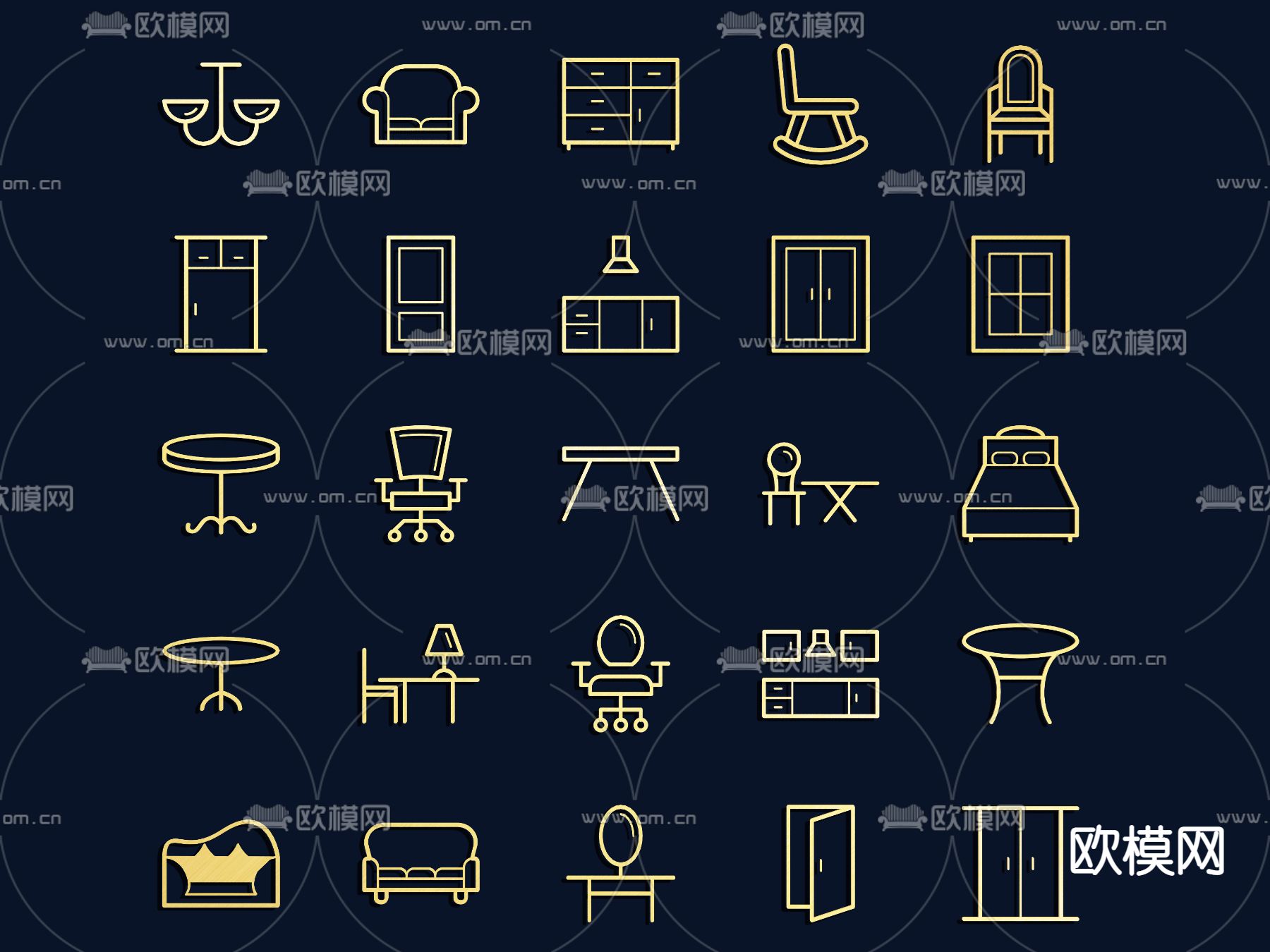 金属家具标识3d模型下载