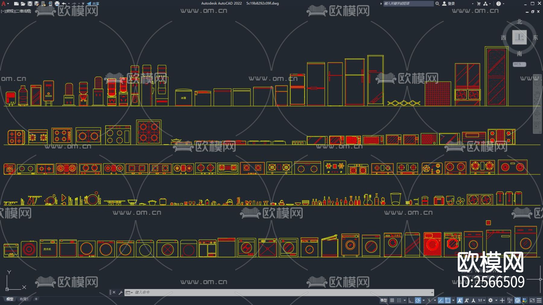 厨房间常用CAD图库下载