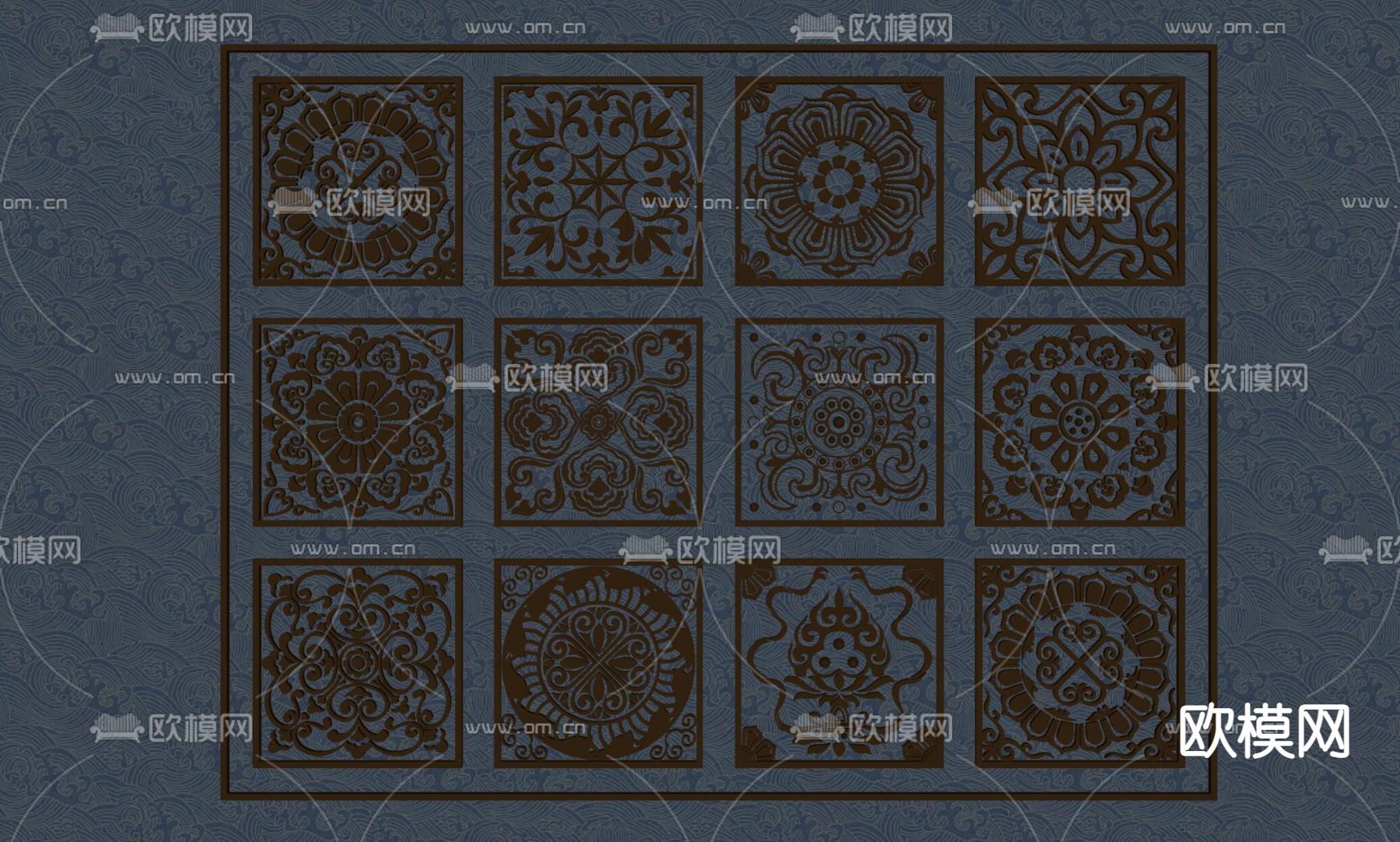 雕刻雕花su模型下载（渲染图2）