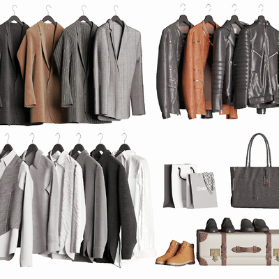  衣服 男装su模型 