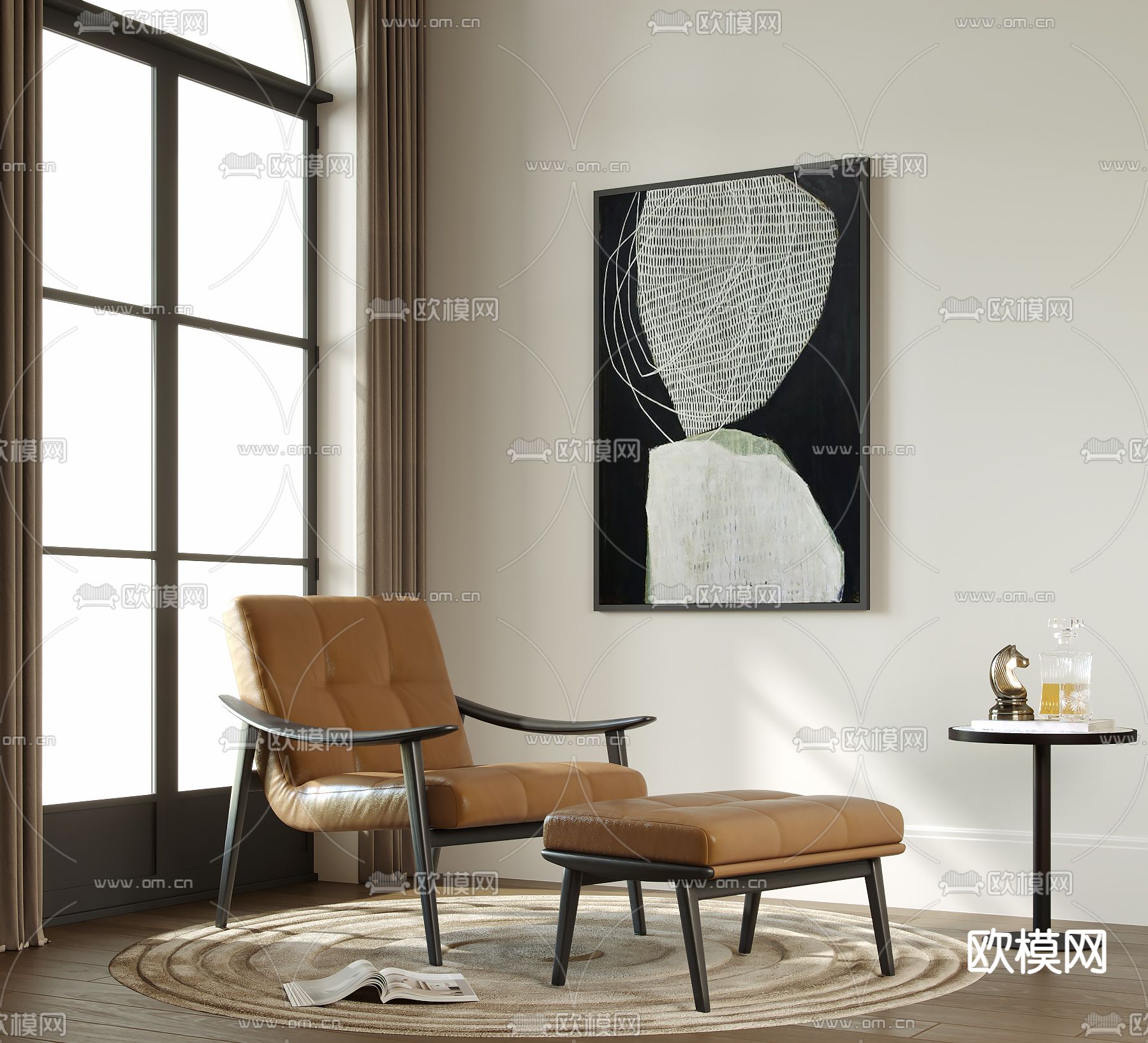 现代椅子 躺椅3d模型下载