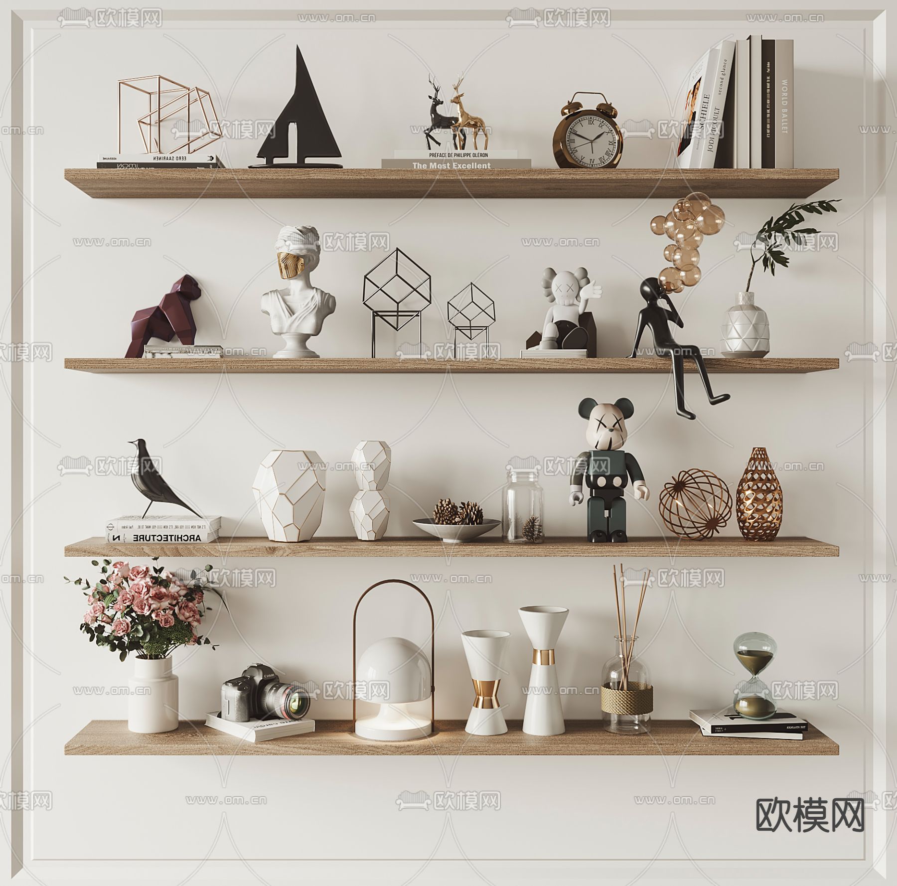 现代饰品摆件su模型下载（渲染图1）