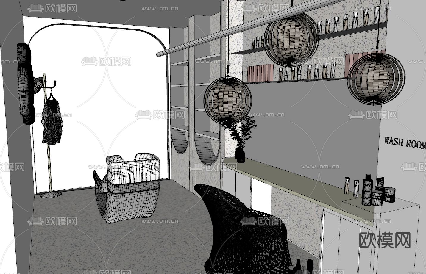 现代理发店su模型下载（渲染图2）