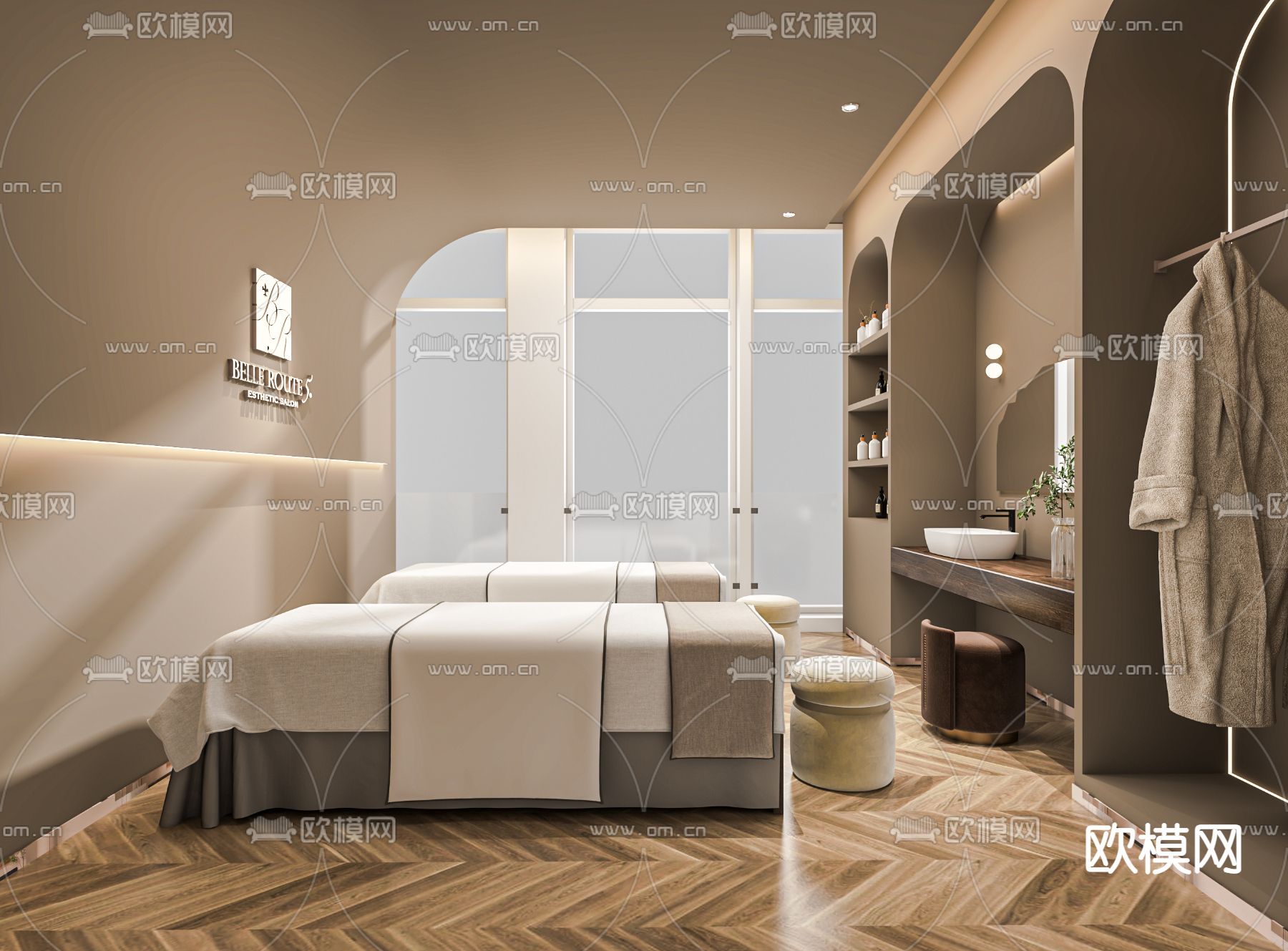 侘寂风SPA护理房su模型下载