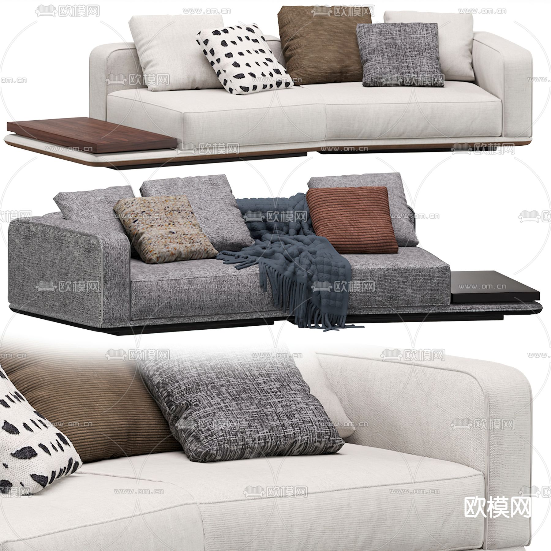 双人沙发 软体沙发3d模型下载