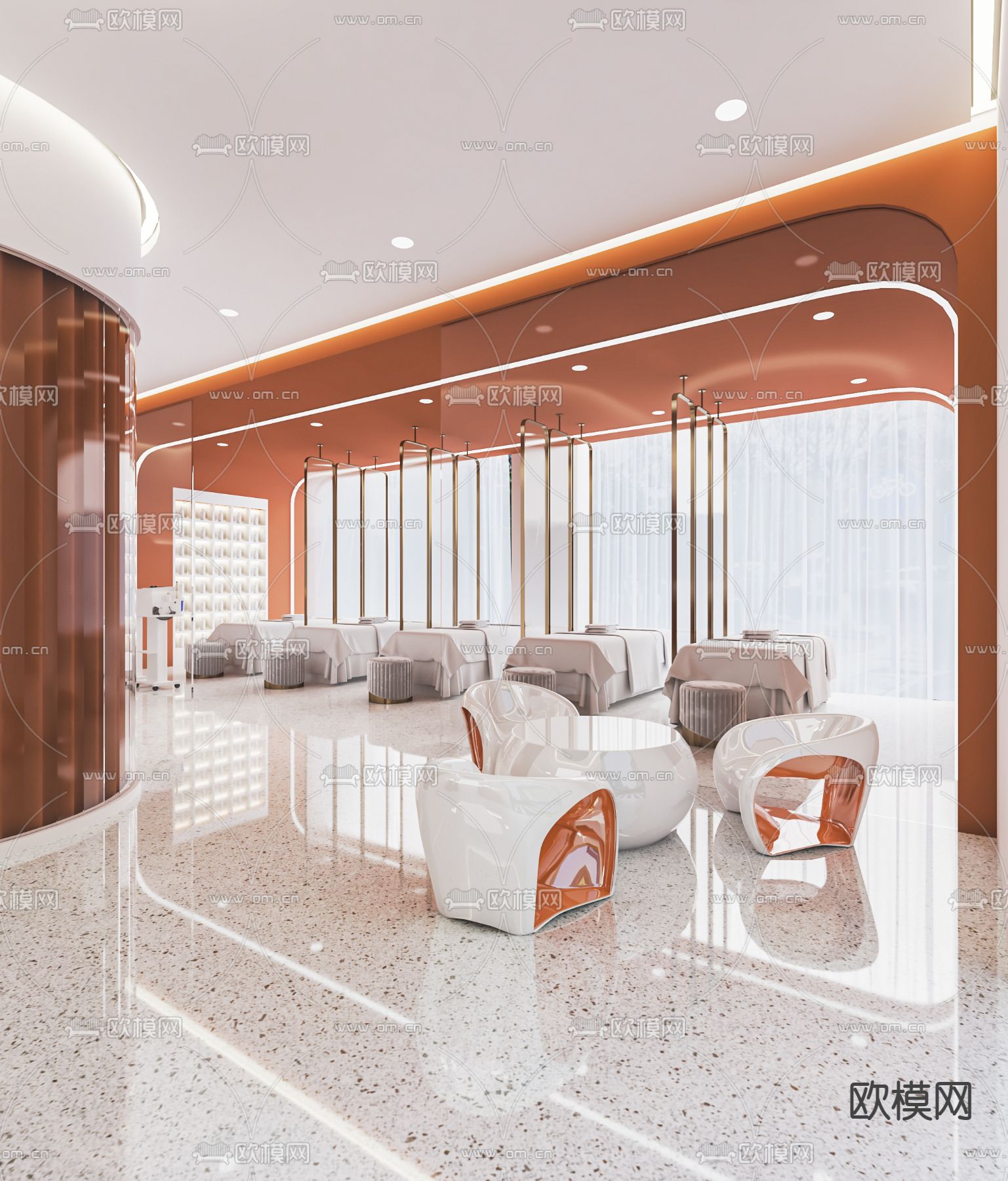 新中式SPA护理房su模型下载