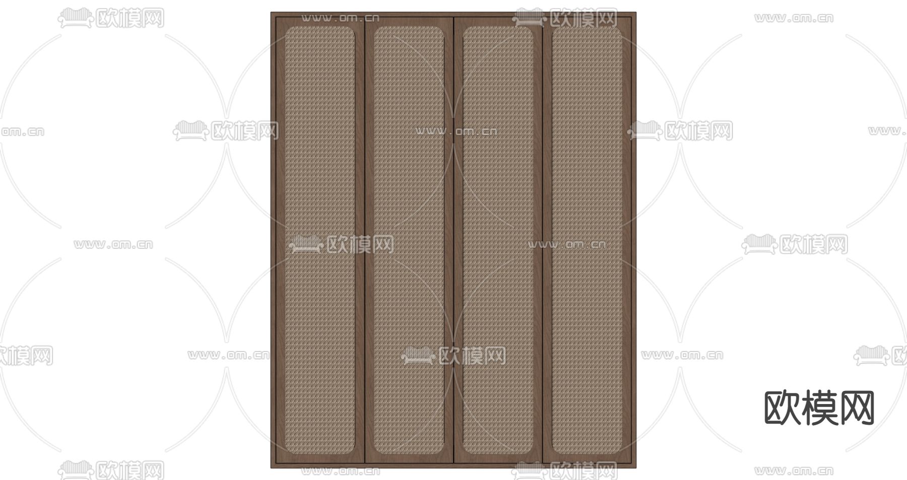 侘寂衣柜su模型下载（渲染图2）