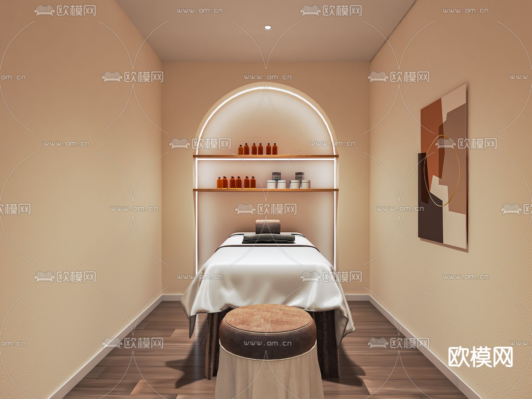 侘寂风SPA护理房su模型下载