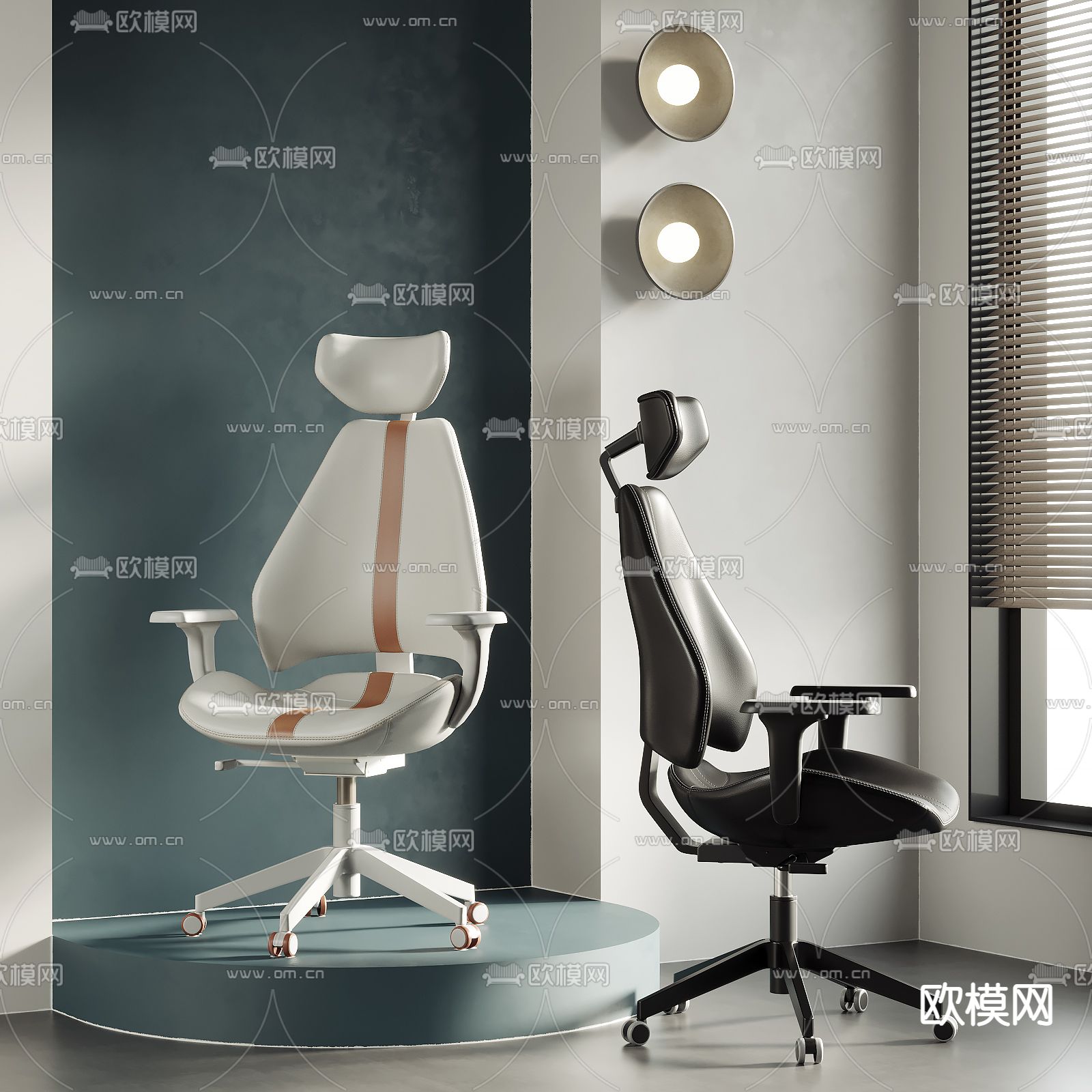 办公椅 职员椅 大班椅3d模型下载