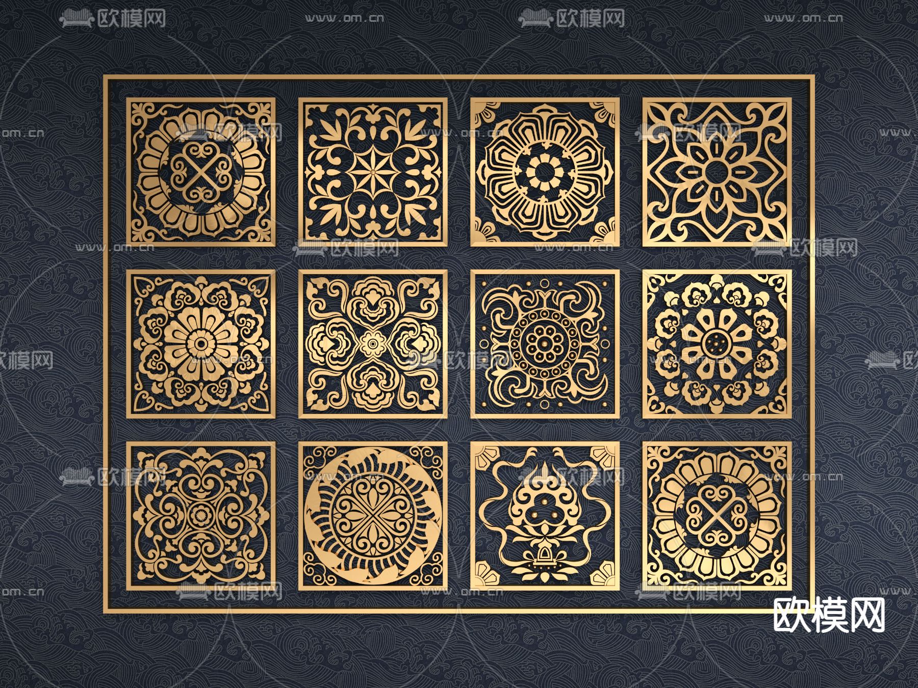 雕刻雕花su模型下载（渲染图1）