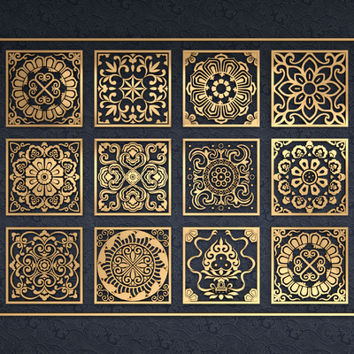  雕刻雕花su模型 