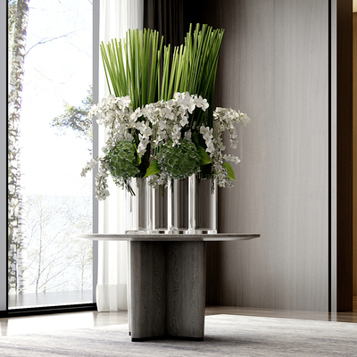  现代花架 花几su模型 