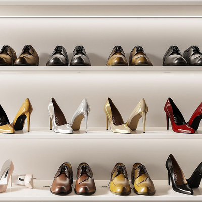  鞋子 皮鞋 高跟鞋su模型 