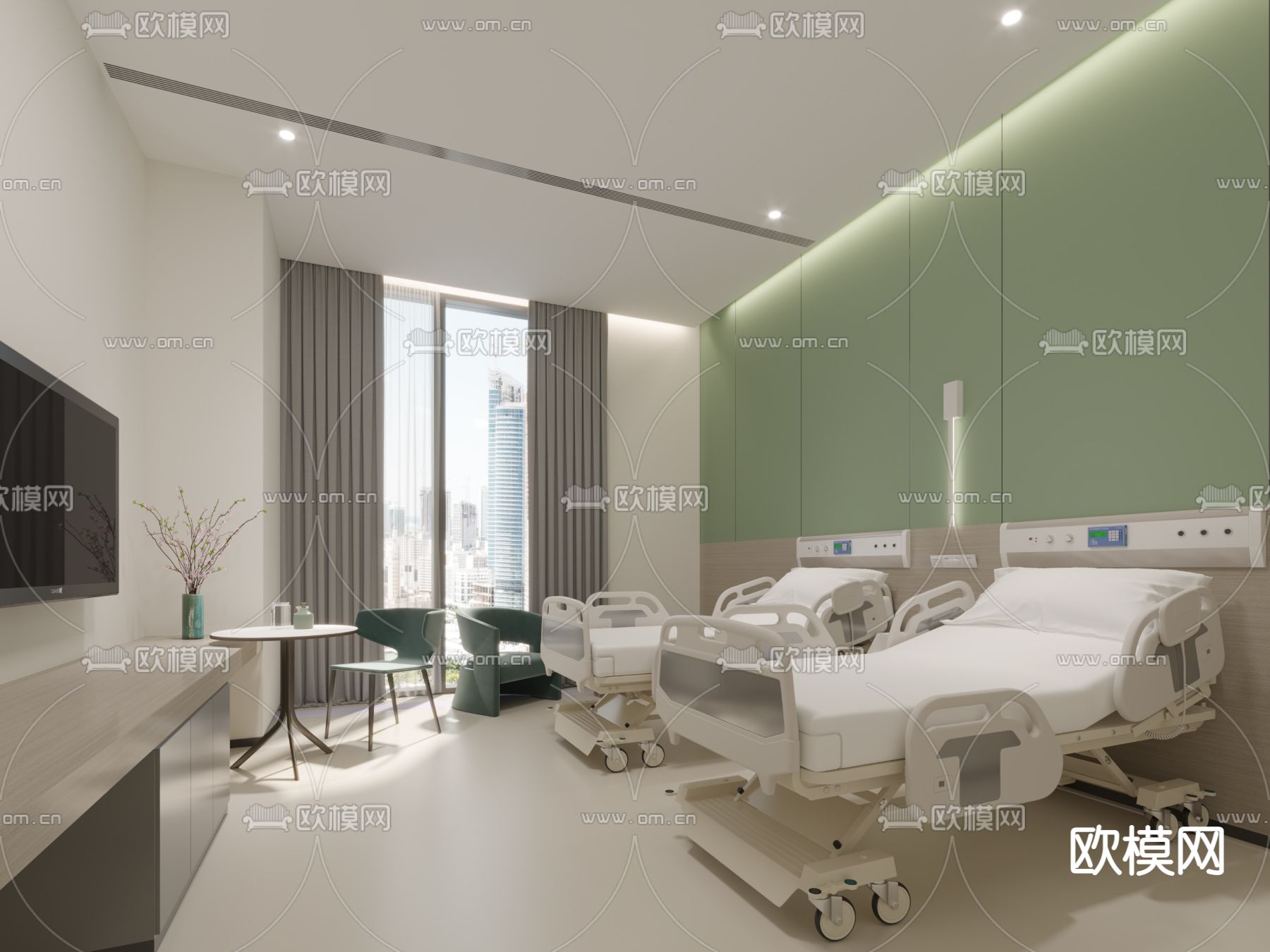 月子中心 医院 病房3d模型下载