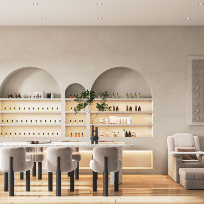  侘寂美甲店su模型 