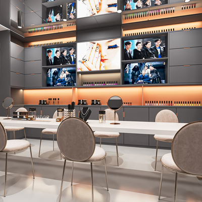  现代美甲店su模型 