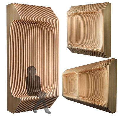  异形公共椅 公用椅子su模型 