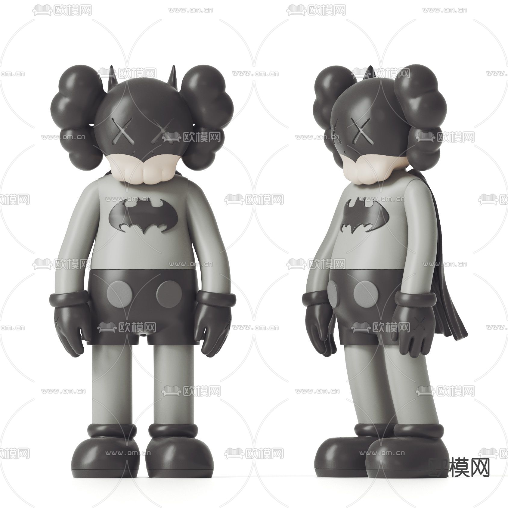 kaws蝙蝠侠 潮玩 手办 公仔3d模型下载