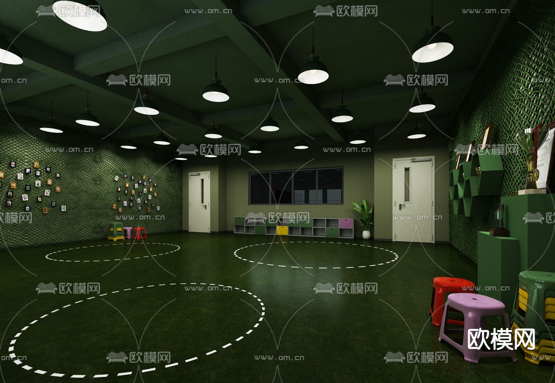 童军教室3d模型下载（渲染图2）