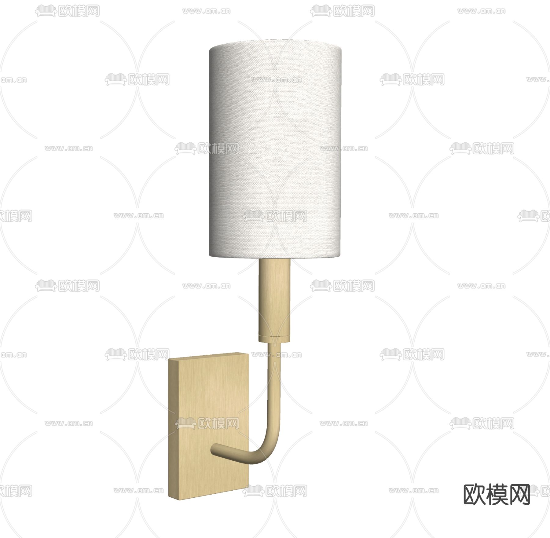 简欧壁灯su模型下载（渲染图2）