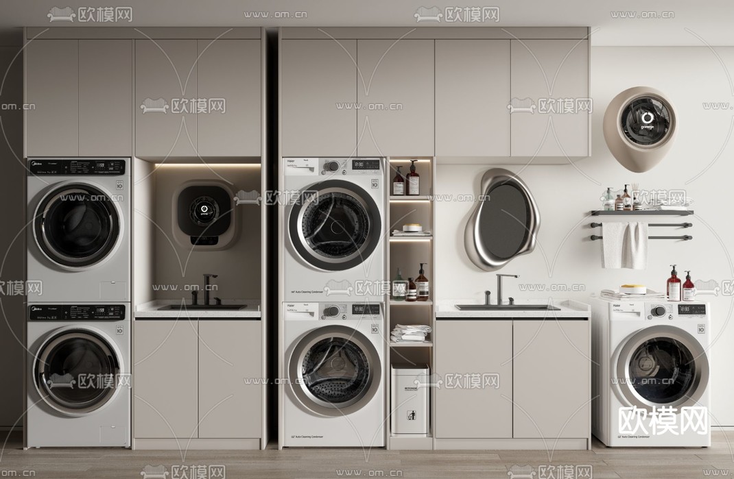 滚筒洗衣机 壁挂洗衣机3d模型