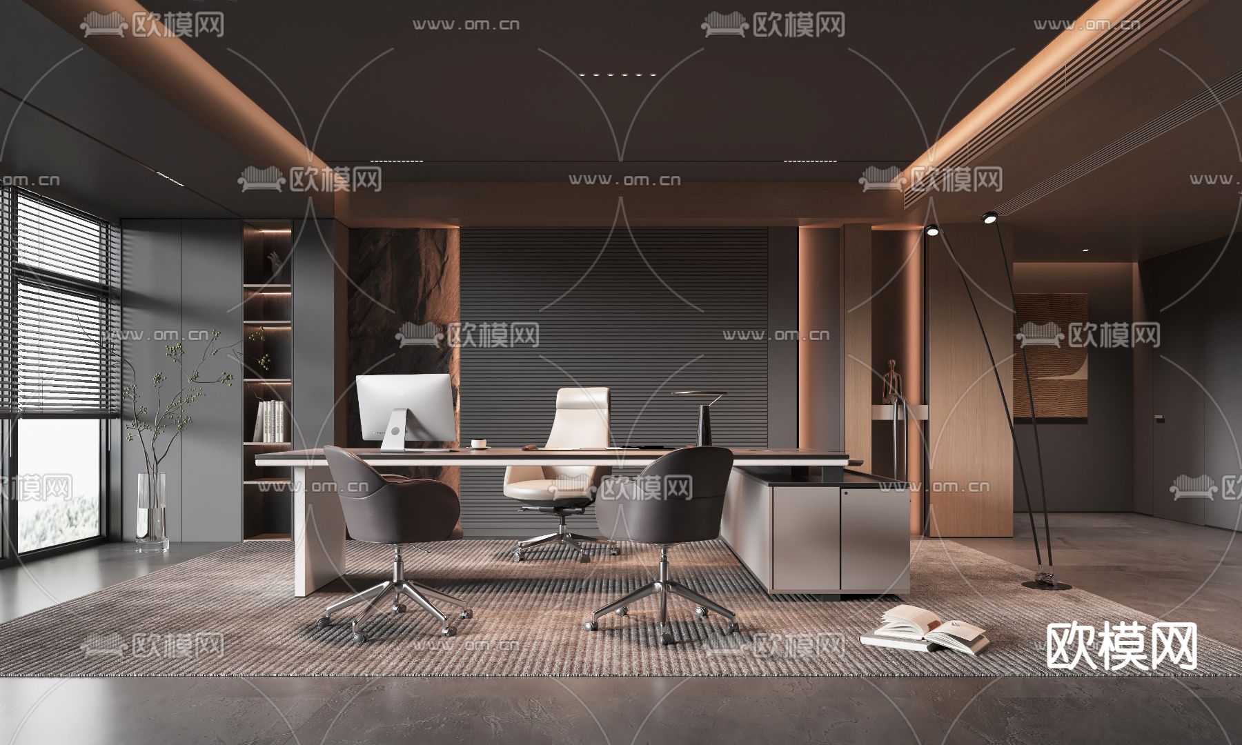 董事长室 总经理室3d模型下载