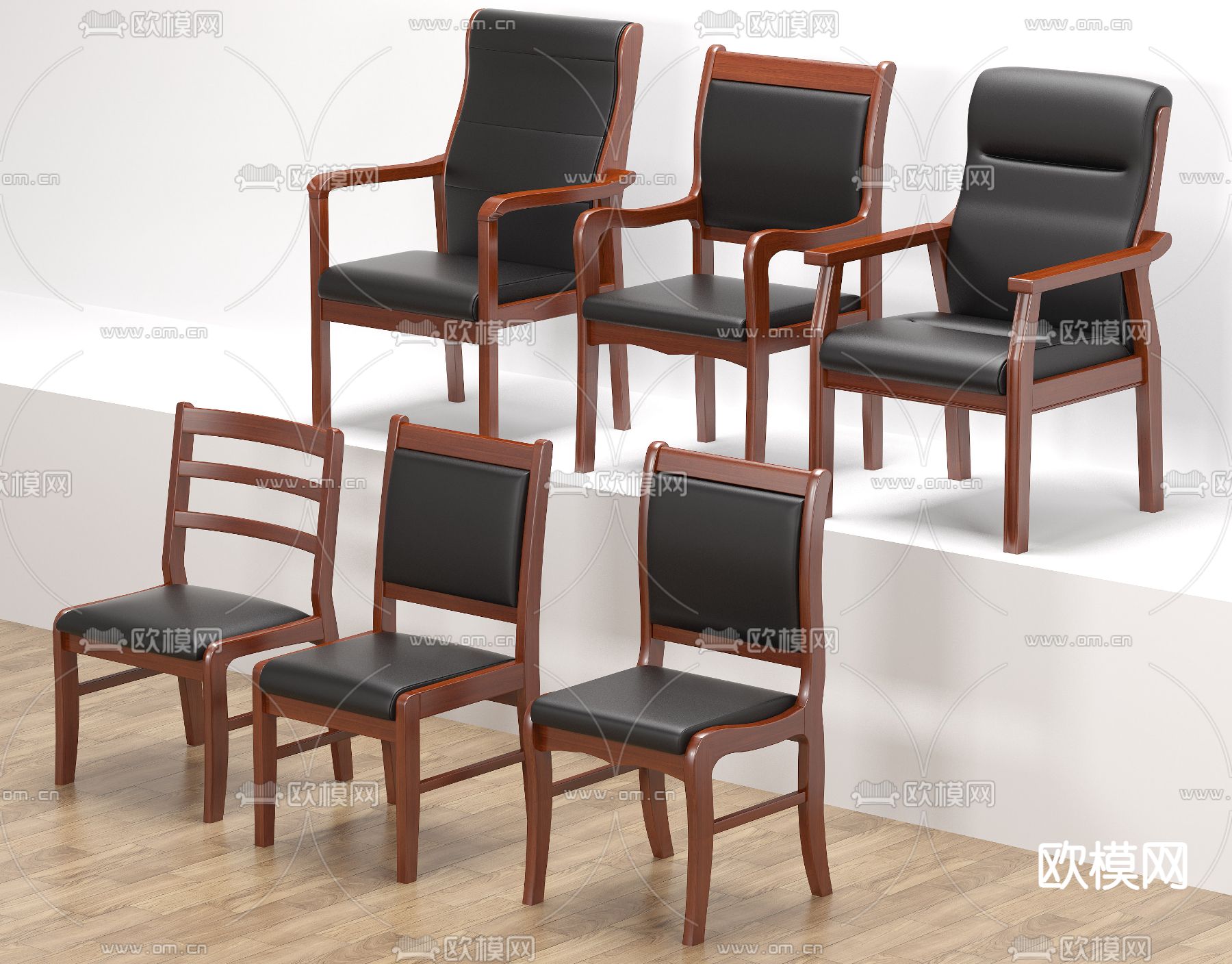 现代办公椅 大班椅su模型下载（渲染图3）