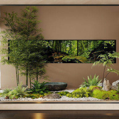  松树小品 植物堆su模型 