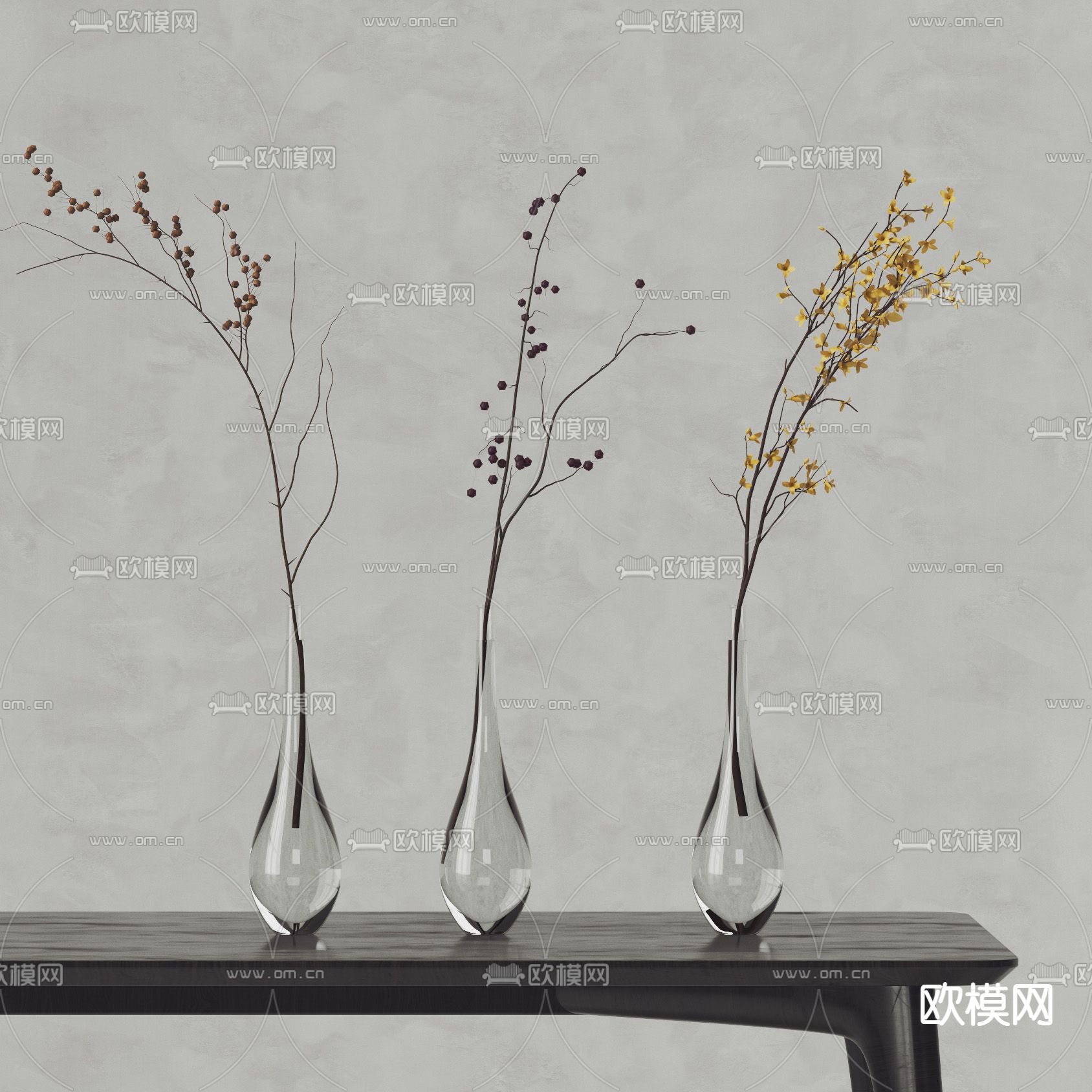 水生植物 水培绿植3d模型下载