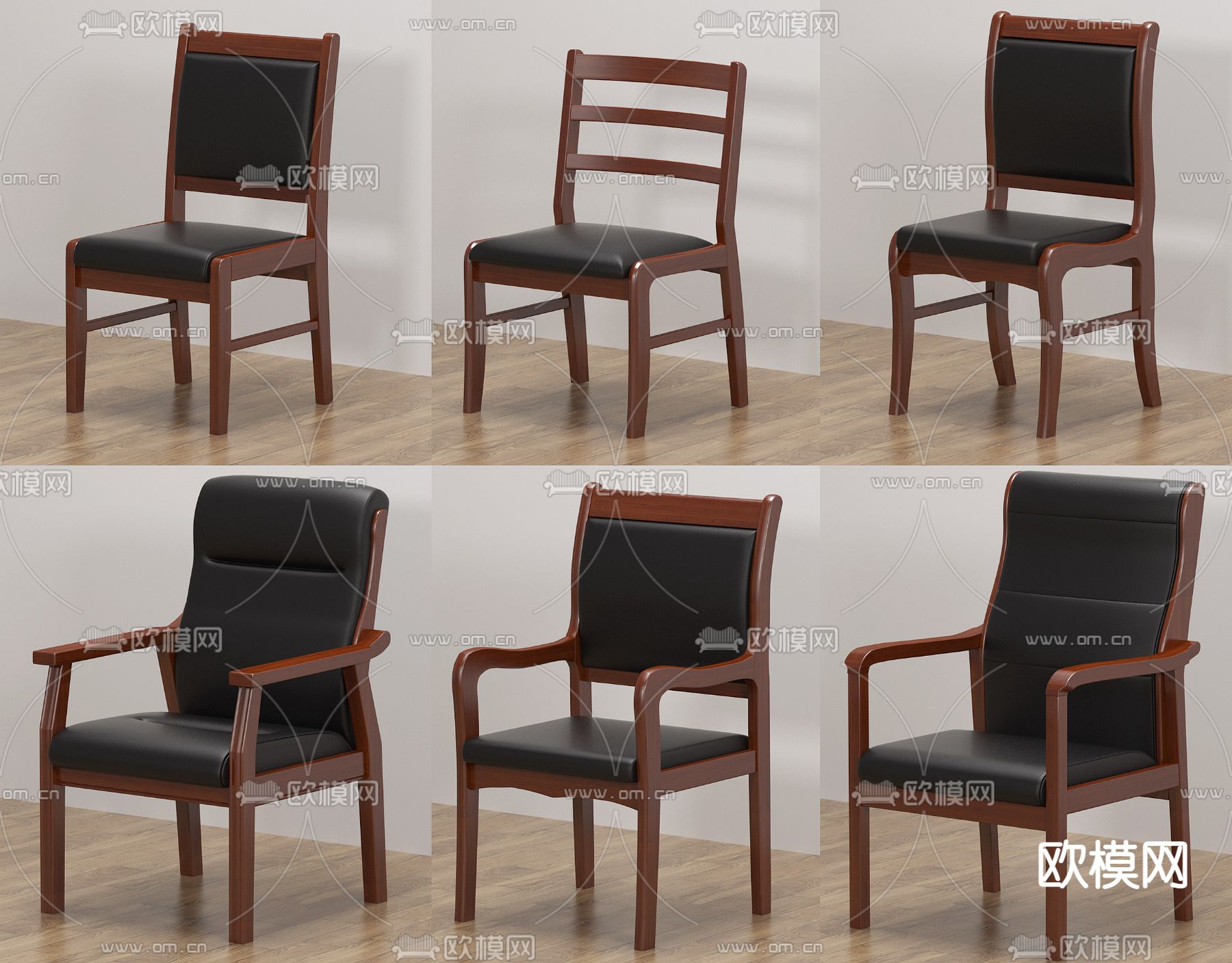 现代办公椅 大班椅su模型下载（渲染图1）